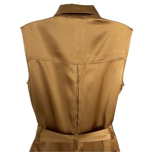 Banana Republic Golden Tan Silk Sleeveless Romper XS - Picture 8 of 9